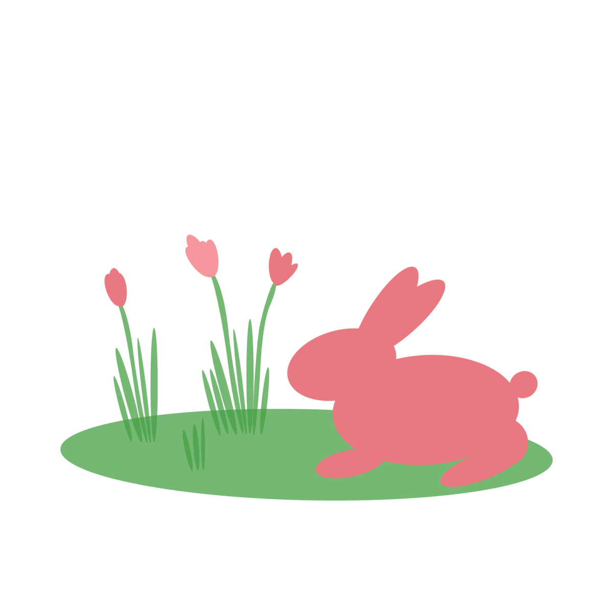 Grafisk illustration inför Påsk av påskhare