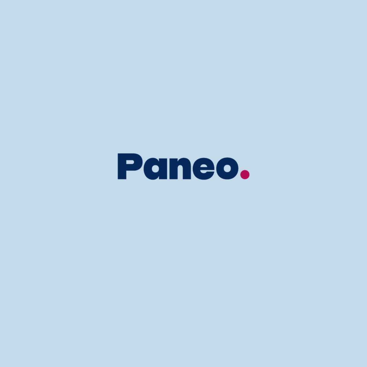 Paneos logotyp blått, del av den nya visuella identiteten